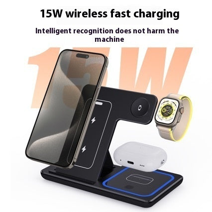 3-in-1 Fast Wireless Charging Station – iPhone, Apple Watch & AirPods