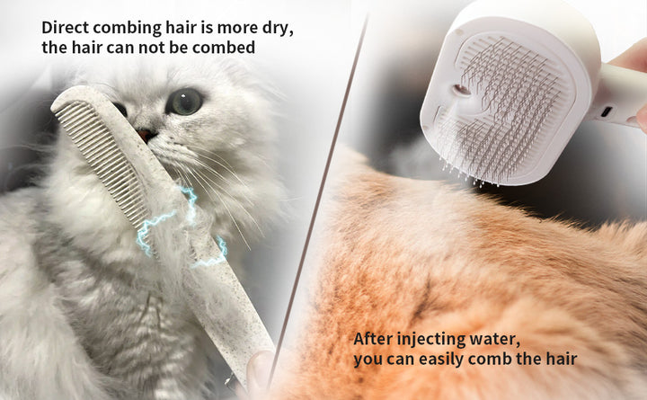 Self-Cleaning Steam Pet Grooming Brush